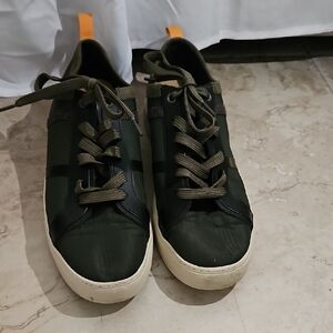 Greats Dark Green Sneakers with Cream Soles
